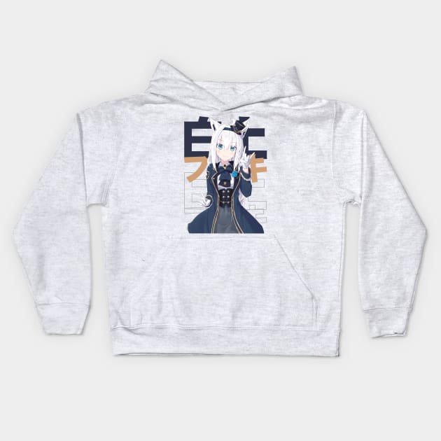 Hololive JP - Shirakami Fubuki Kids Hoodie by naderu